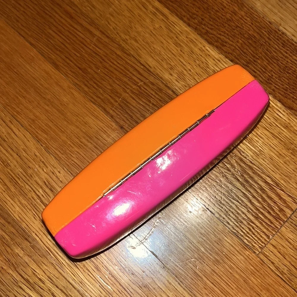 Kate Spade ♠️ Sunglass/ eyeglass hard sided case pink & orange one size